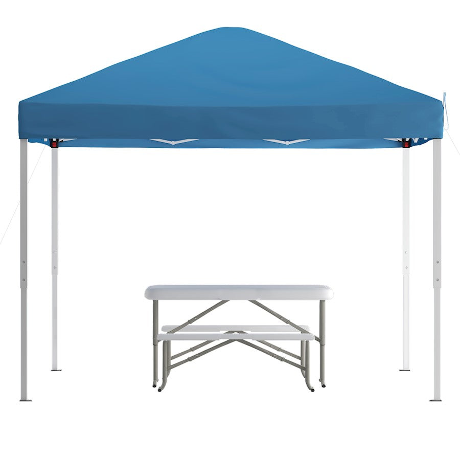 Flash Furniture Knox Canopy Tent/Folding Bench, Blue