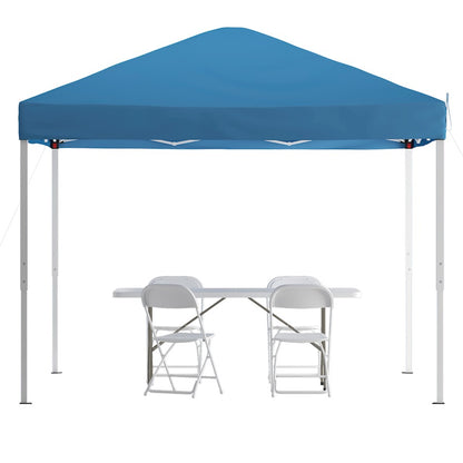 Flash Otis 10'X10' Canopy Tent/Table/4 Chairs, Blue