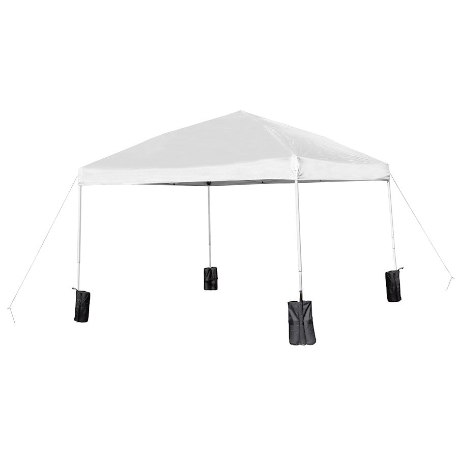 Flash Furniture Harris Canopy Tent/Folding Bench, White