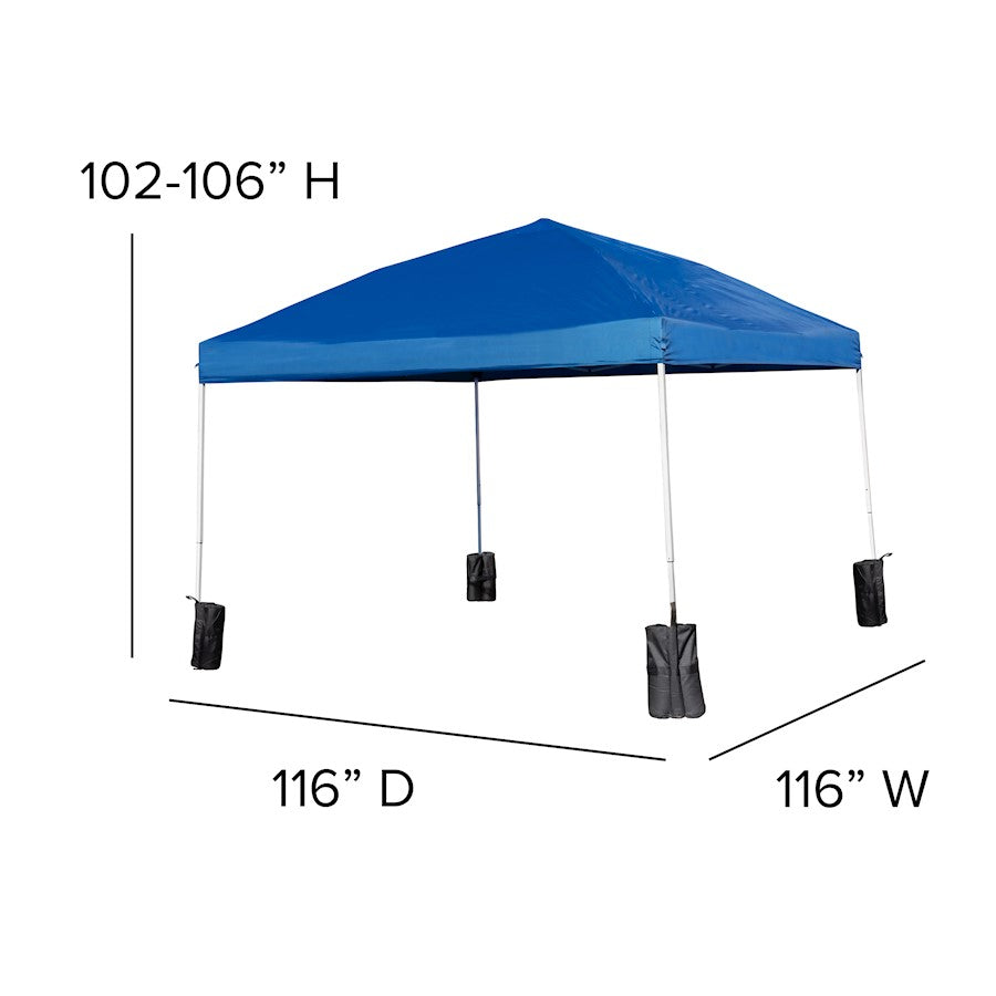 Flash Otis Wheeled Canopy Tent/Table/4 Chairs, BL