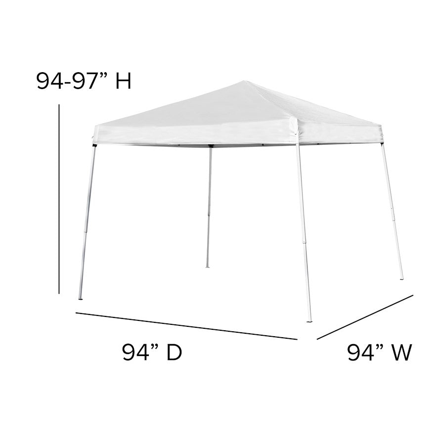 Flash Furniture Kramer Canopy Tent/Folding Bench, White