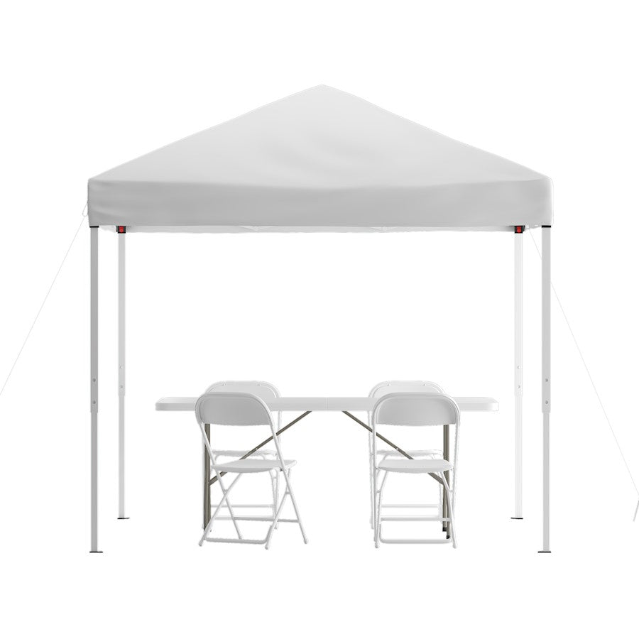 Flash Otis 8'X8' Canopy Tent/Table/4 Chairs, WH