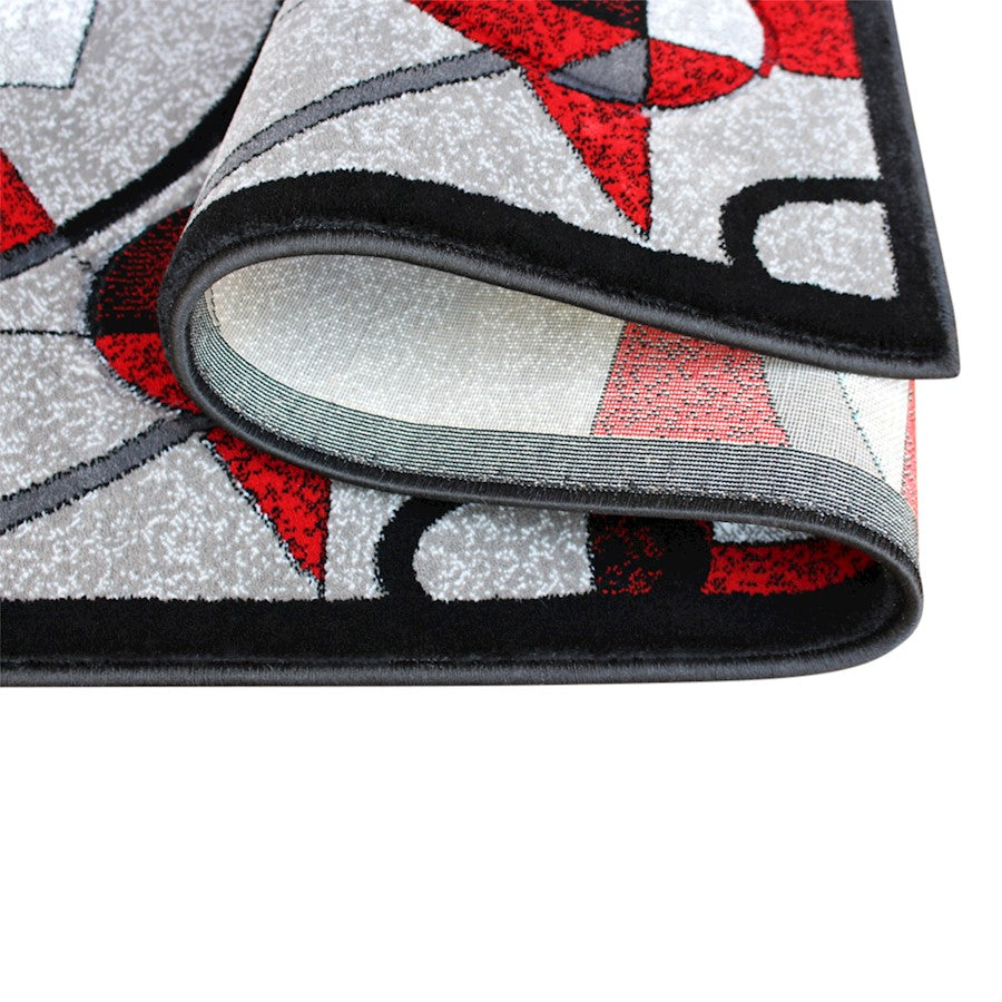 Flash Furniture Elias 2X7 Abstract Rug, Red