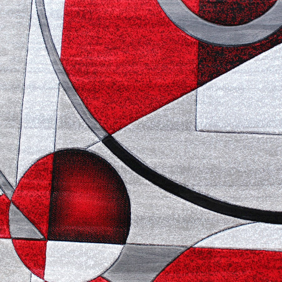 Flash Furniture Elias 2X7 Abstract Rug, Red