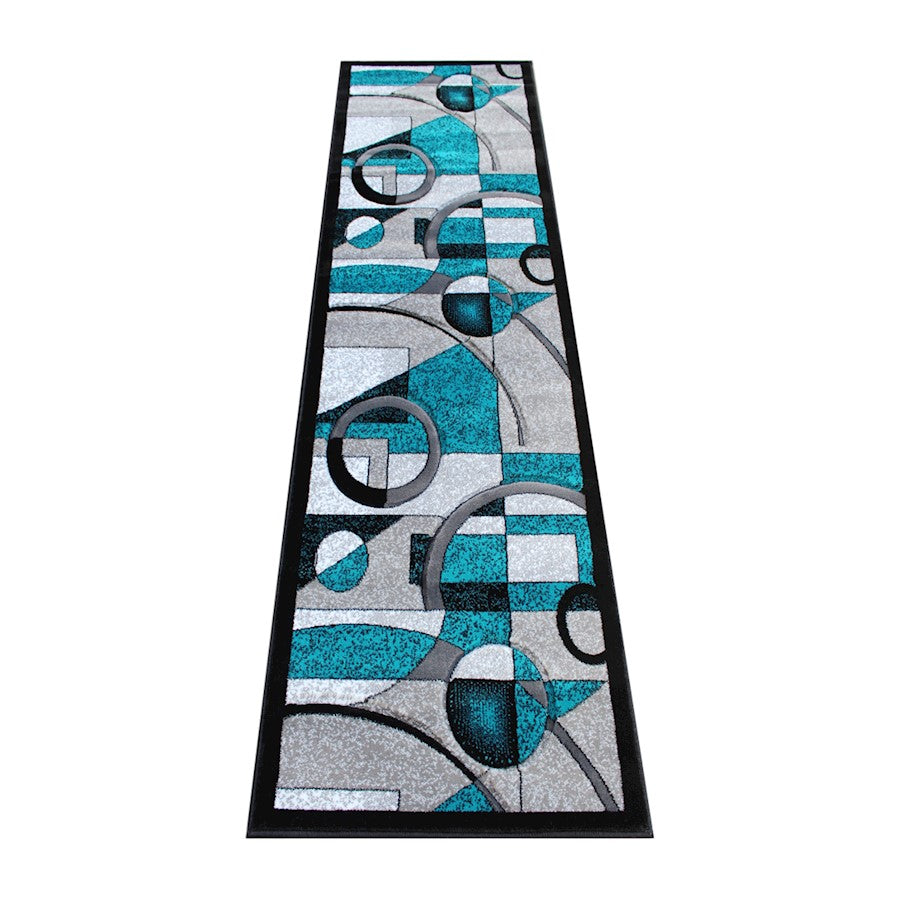 Flash Furniture Elias 2X7 Abstract Rug, Turquoise