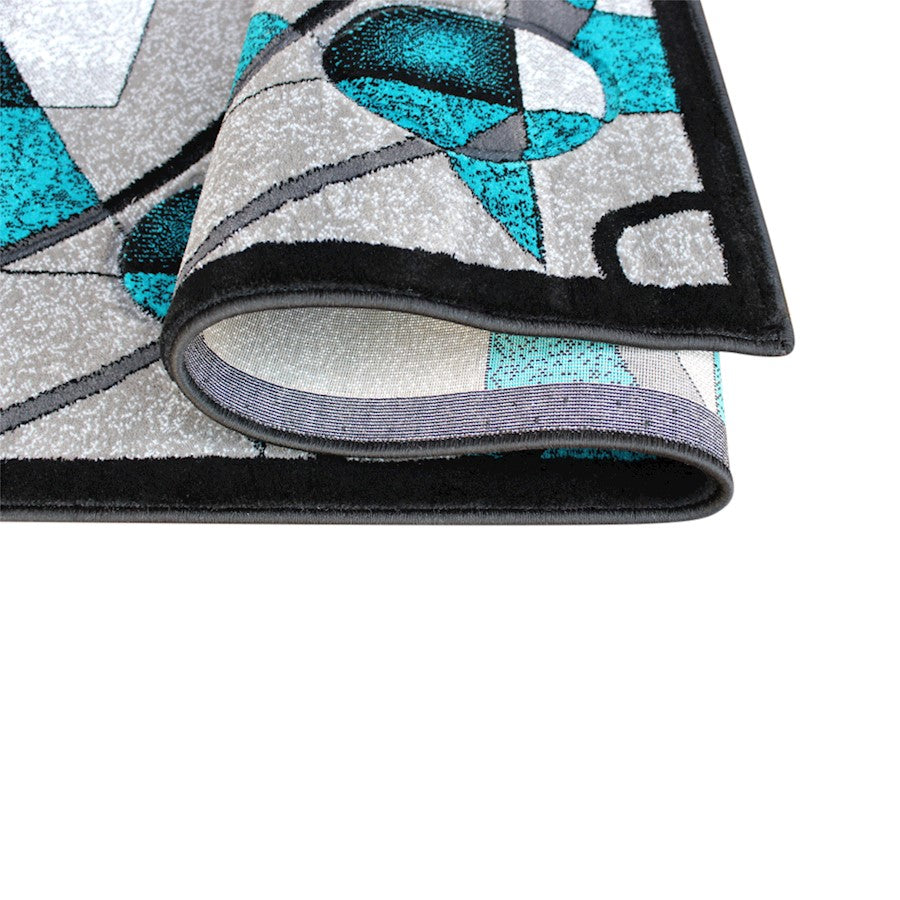 Flash Furniture Elias 2X7 Abstract Rug, Turquoise