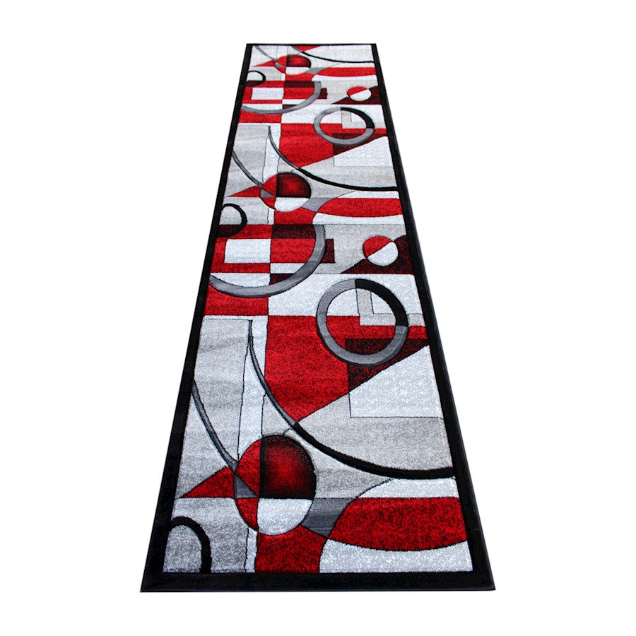Flash Furniture Elias 3X10 Abstract Rug, Red