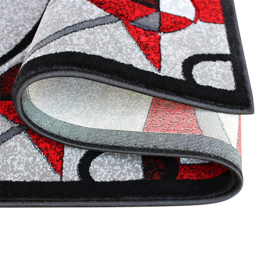 Flash Furniture Elias 3X10 Abstract Rug, Red