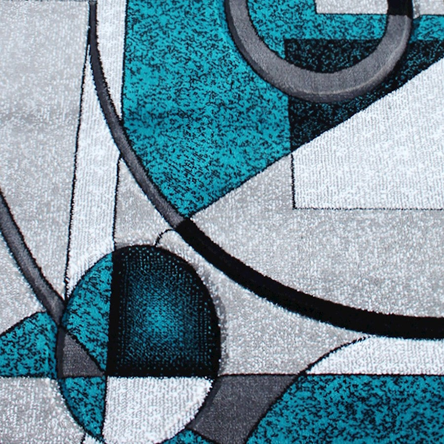 Flash Furniture Elias 3X10 Abstract Rug, Turquoise