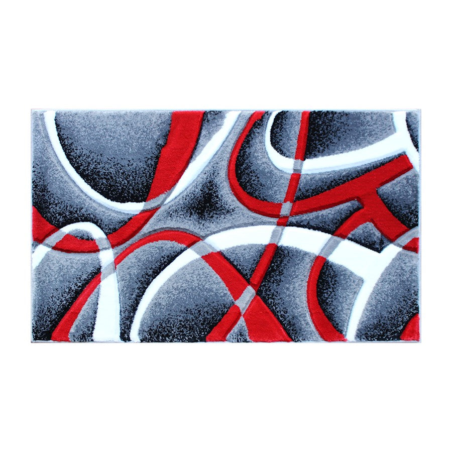 Flash Furniture Atlan 2X3 Abstract Rug, Red