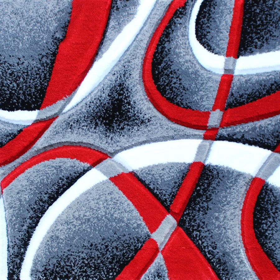 Flash Furniture Atlan 2X3 Abstract Rug, Red
