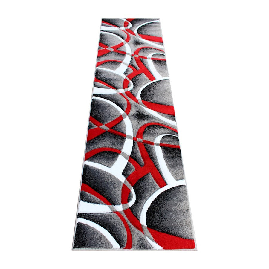 Flash Furniture Atlan 2X7 Abstract Rug, Red