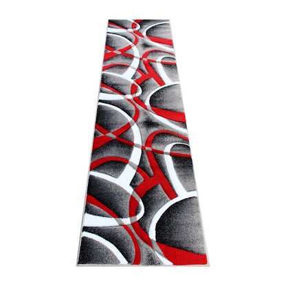 Flash Furniture Atlan 2X7 Abstract Rug, Red