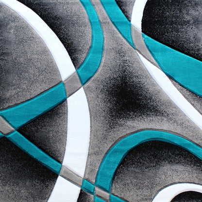 Flash Furniture Atlan 2X7 Abstract Rug, Turquoise