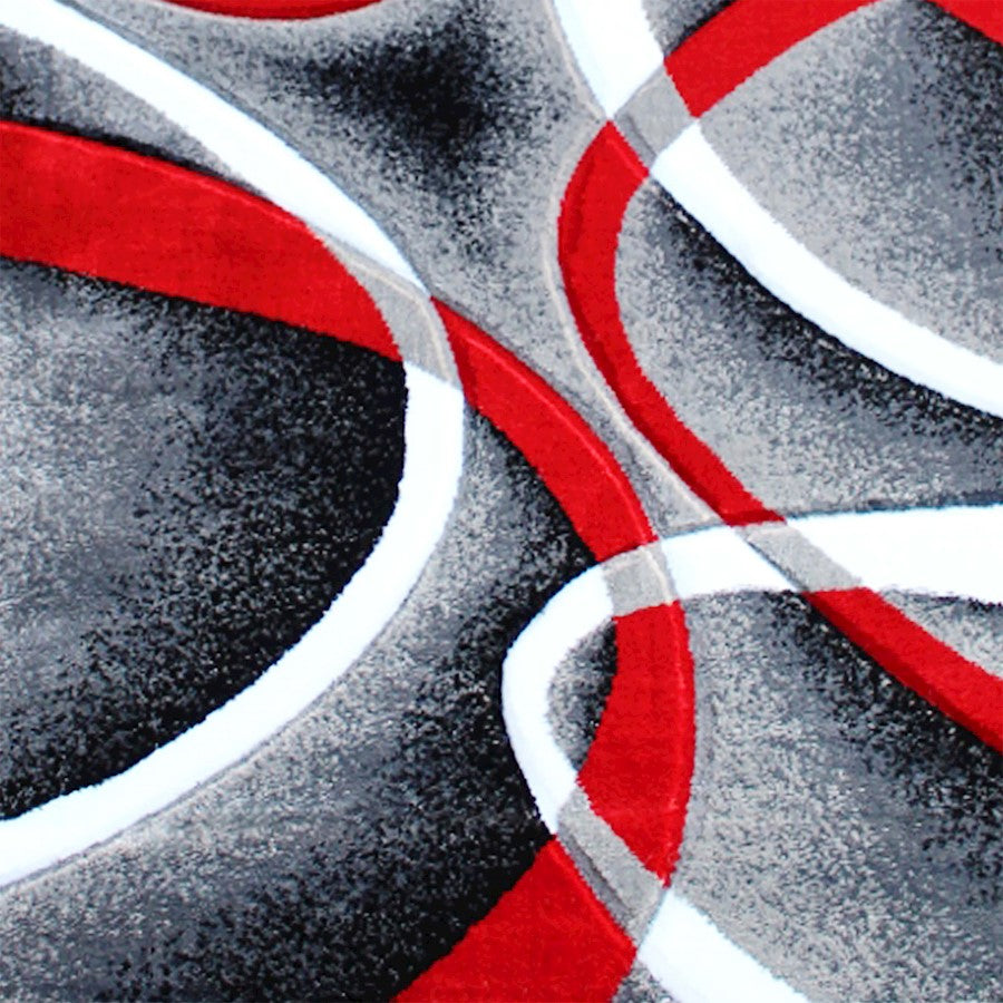 Flash Furniture Atlan 3X10 Abstract Rug, Red