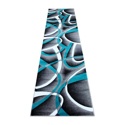 Flash Furniture Atlan 3X10 Abstract Rug, Turquoise