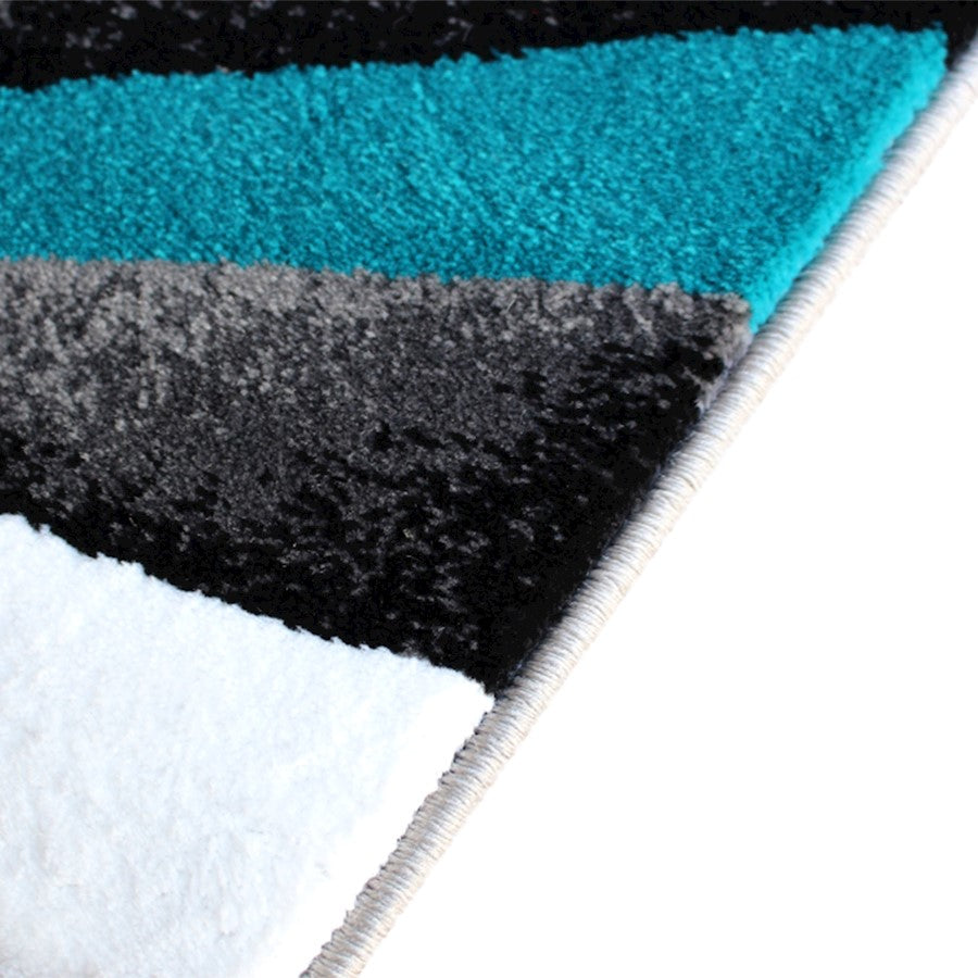 Flash Furniture Atlan 3X10 Abstract Rug, Turquoise