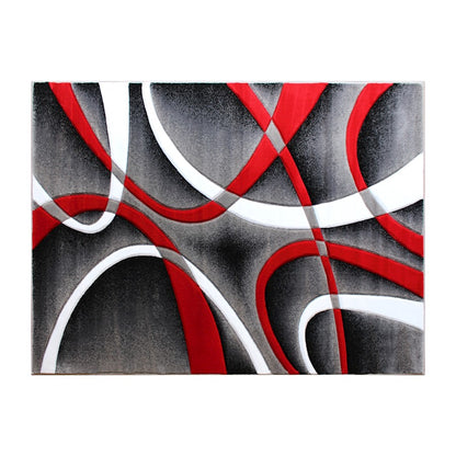 Flash Furniture Atlan 5X7 Abstract Rug, Red
