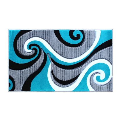 Flash Furniture Athos 2X3 Abstract Rug, Turquoise