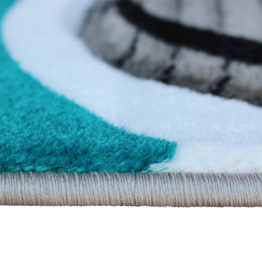 Flash Furniture Athos 2X3 Abstract Rug, Turquoise