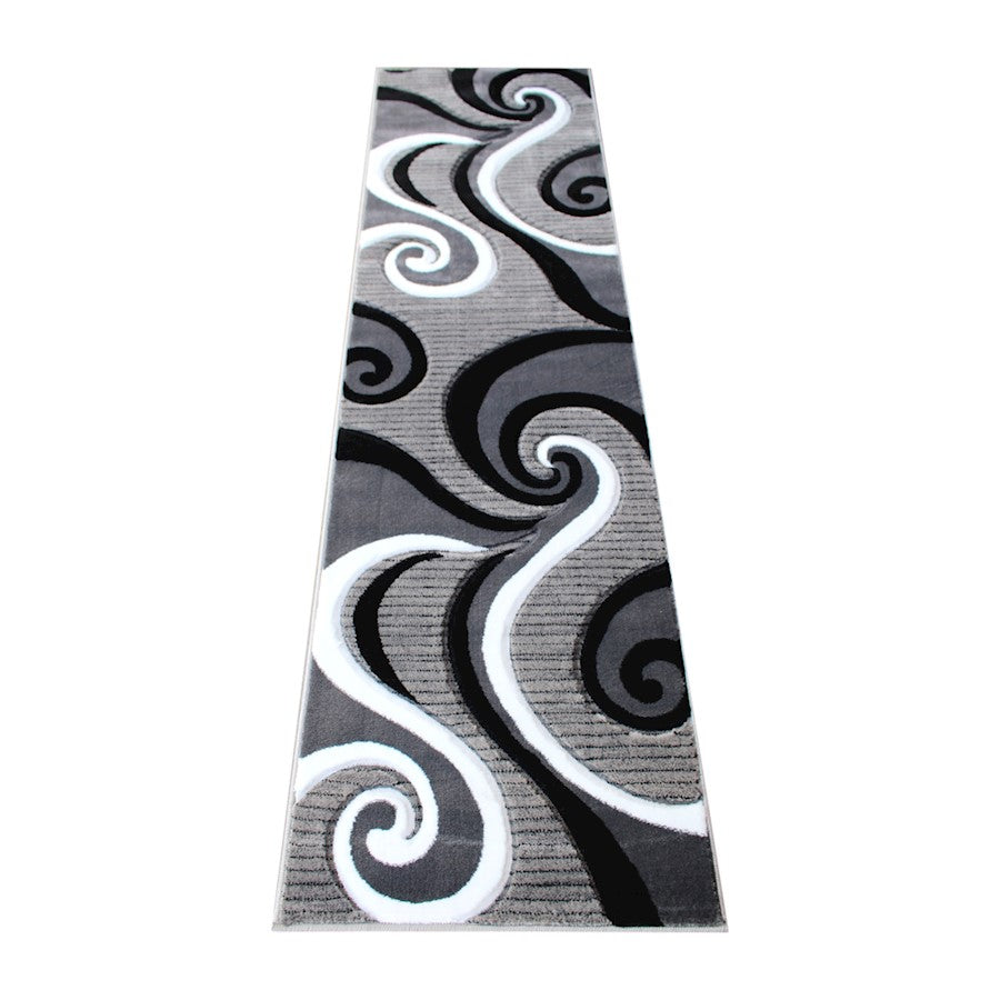 Flash Furniture Athos 2X7 Abstract Rug, Grey