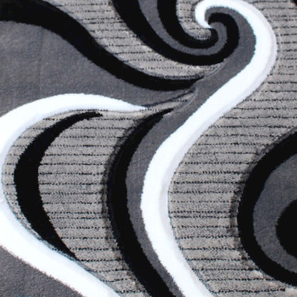 Flash Furniture Athos 2X7 Abstract Rug, Grey