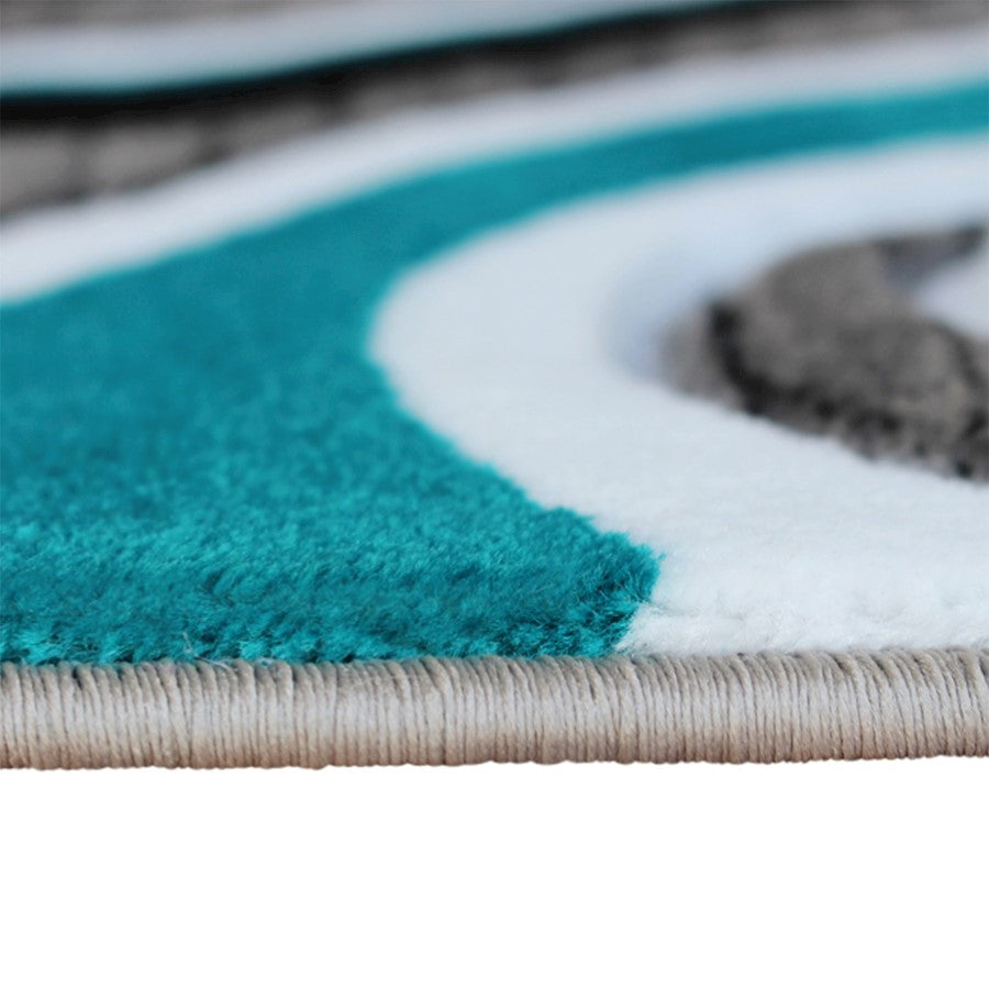 Flash Furniture Athos 2X7 Abstract Rug, Turquoise