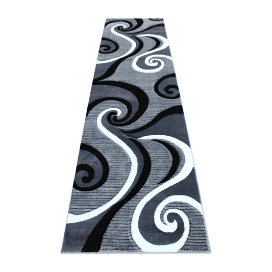Flash Furniture Athos 3X10 Abstract Rug, Grey