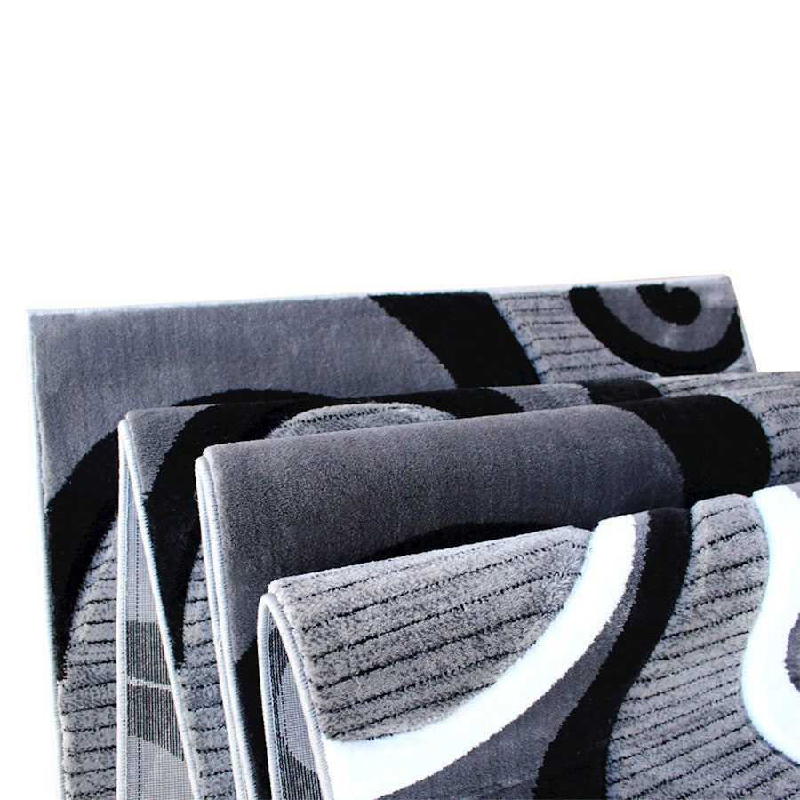 Flash Furniture Athos 3X10 Abstract Rug, Grey
