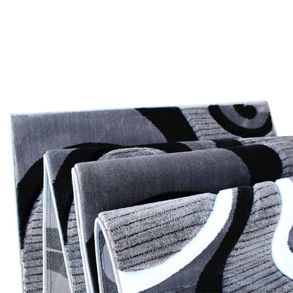 Flash Furniture Athos 3X10 Abstract Rug, Grey