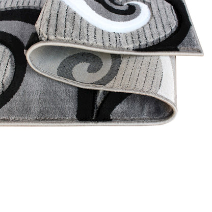Flash Furniture Athos 3X16 Abstract Rug, Grey