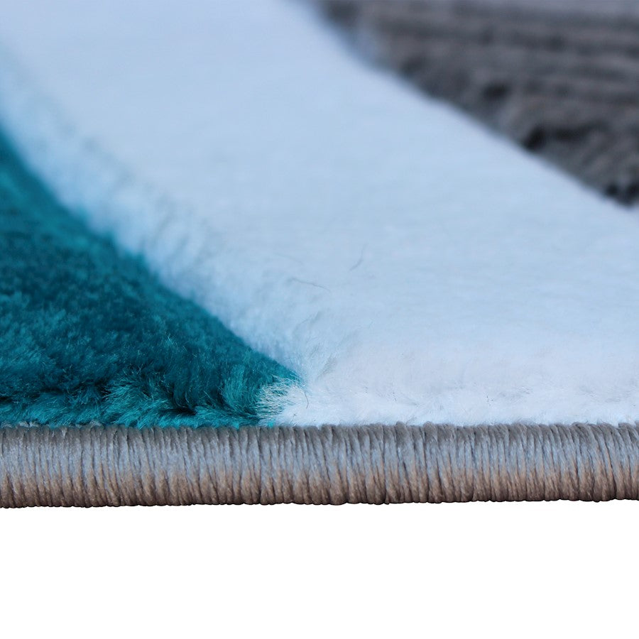 Flash Furniture Athos 4X4 Abstract Rug, Turquoise