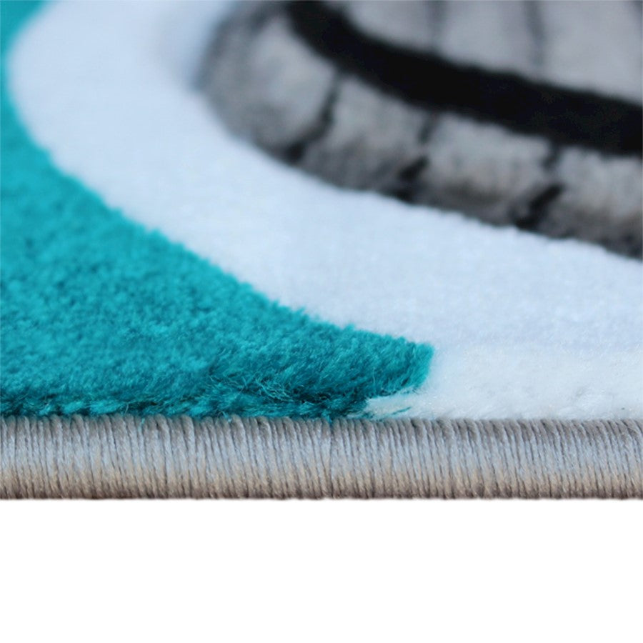 Flash Furniture Athos 5X7 Abstract Rug, Turquoise
