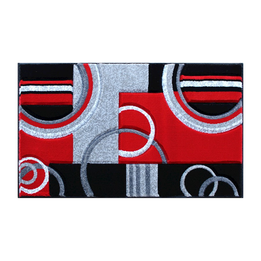 Flash Furniture Audra 2X3 Geometric Rug, Red