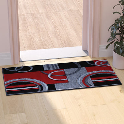 Flash Furniture Audra 2X3 Geometric Rug, Red