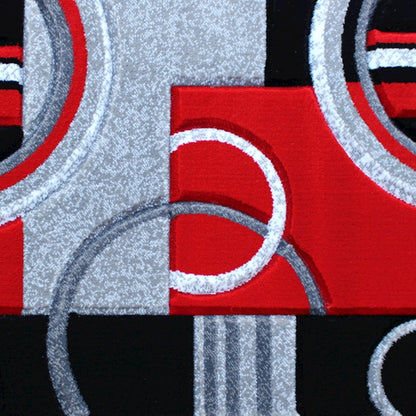 Flash Furniture Audra 2X3 Geometric Rug, Red