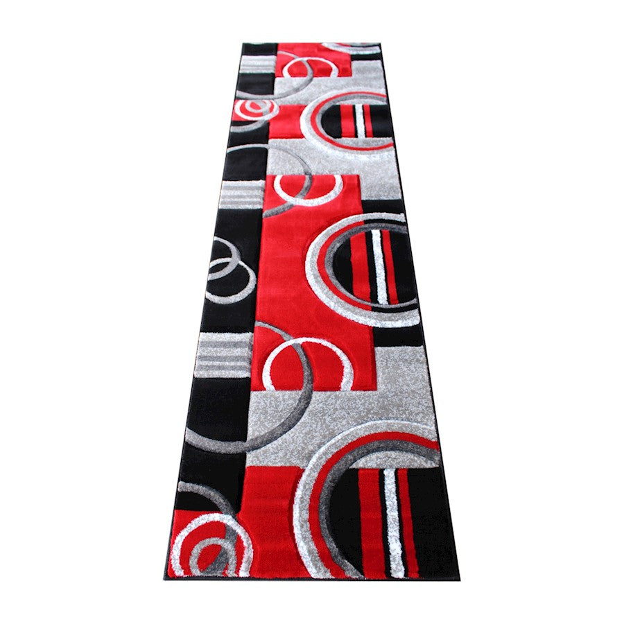 Flash Furniture Audra 2X7 Geometric Rug, Red