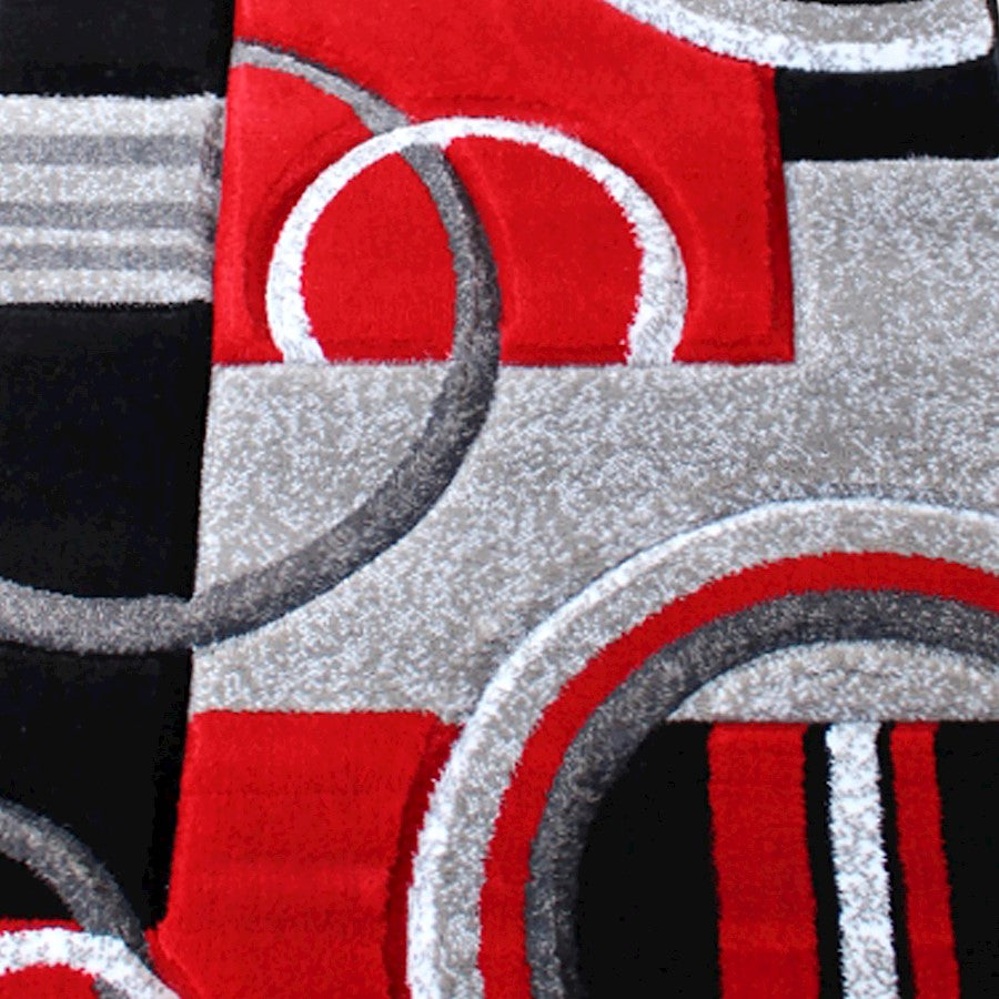 Flash Furniture Audra 2X7 Geometric Rug, Red