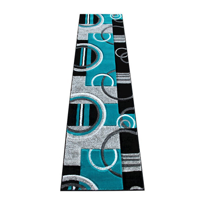 Flash Furniture Audra 2X7 Geometric Rug, Turquoise