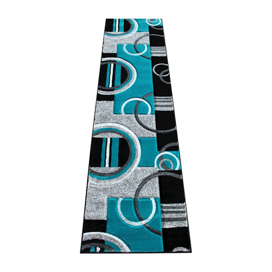 Flash Furniture Audra 2X7 Geometric Rug, Turquoise