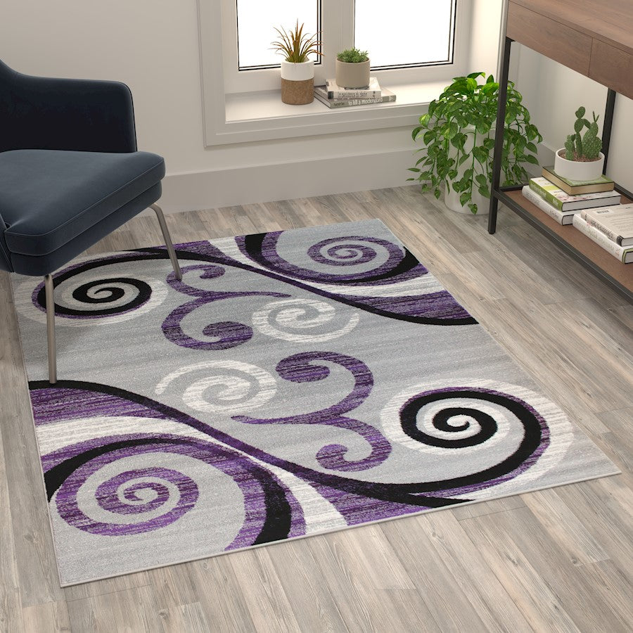 Flash Furniture Audra 2X7 Geometric Rug, Turquoise