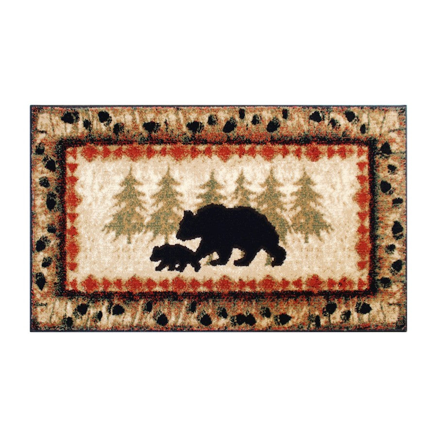 Flash Furniture Ursus 2' X 3' Bear And Cub Area Rug, Brown