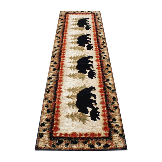 Flash Furniture Ursus 2' X 7' Bear And Cub Area Rug, Brown