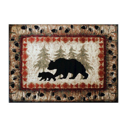 Flash Furniture Ursus 5' X 7' Bear And Cub Area Rug, Brown