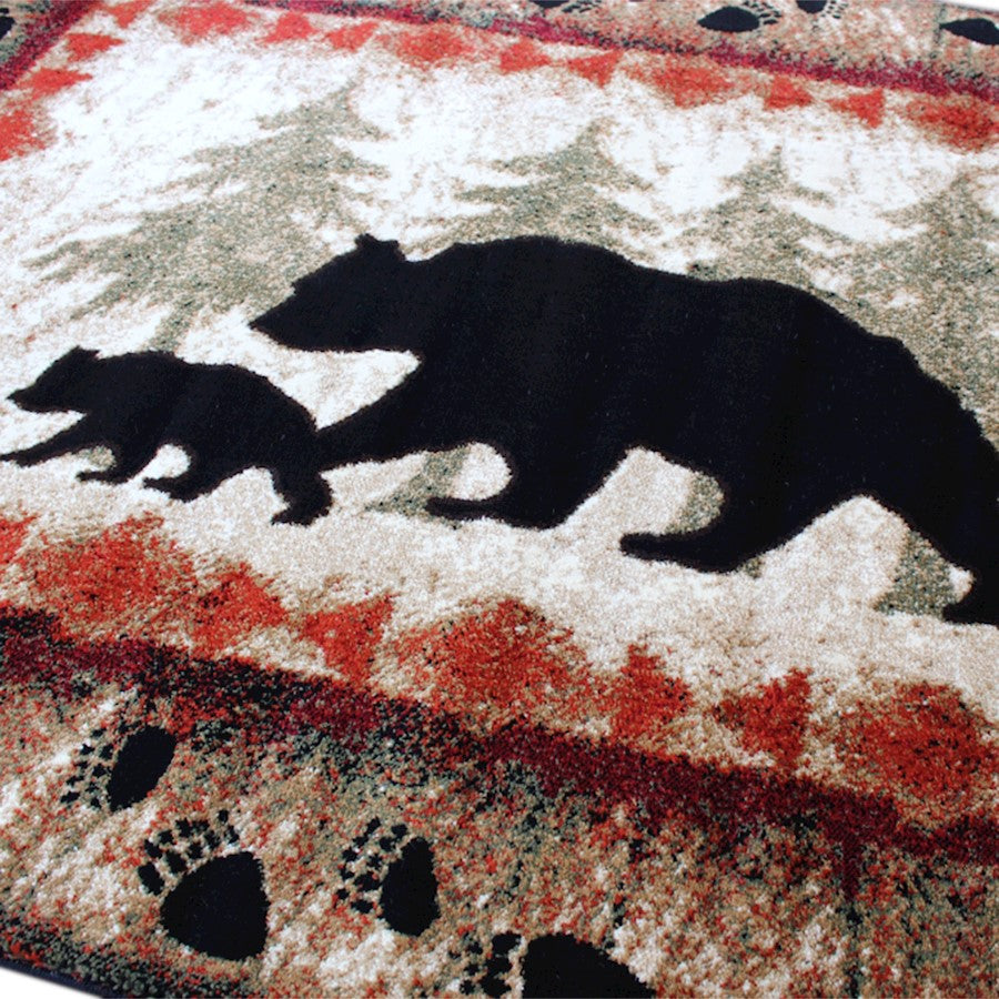 Flash Furniture Ursus 5' X 7' Bear And Cub Area Rug, Brown