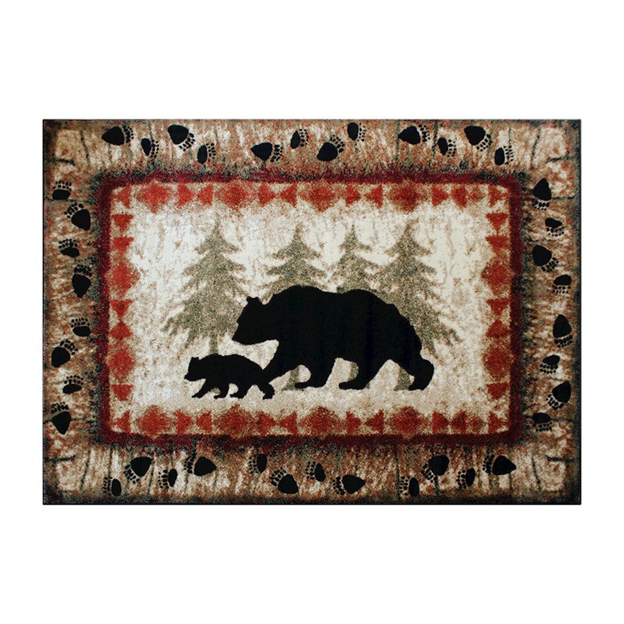 Flash Furniture Ursus 8' X 10' Bear/Cub Area Rug, Brown