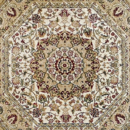 Flash Furniture Mersin 5X5 Persian Octagonarea Rug, Ivory