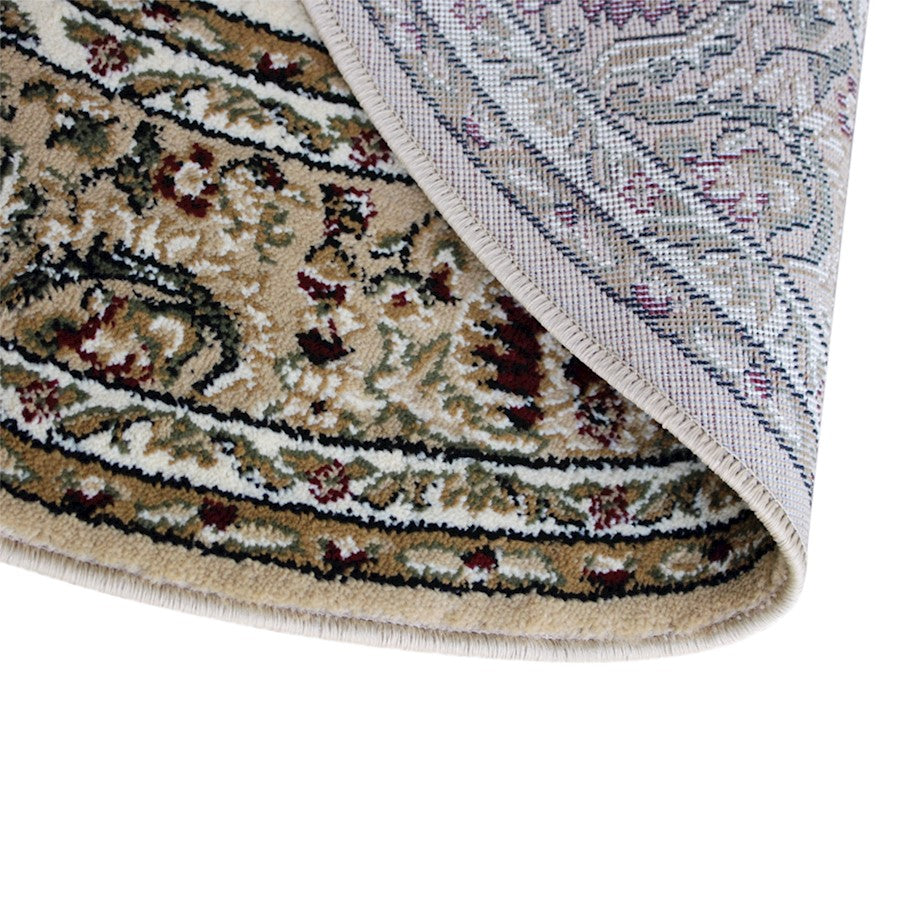 Flash Furniture Mersin 5X5 Persian Round Area Rug, Ivory