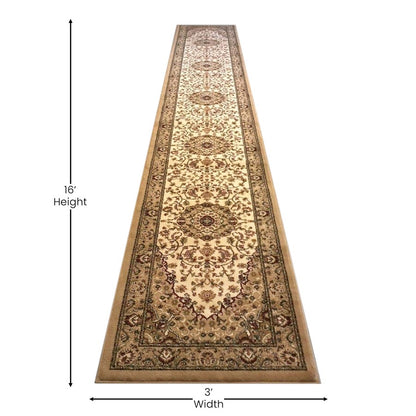 Flash Furniture Mersin 3X15 Persian Area Rug, Ivory