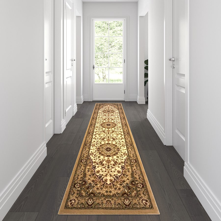 Flash Furniture Mersin 3X10 Persian Area Rug, Ivory